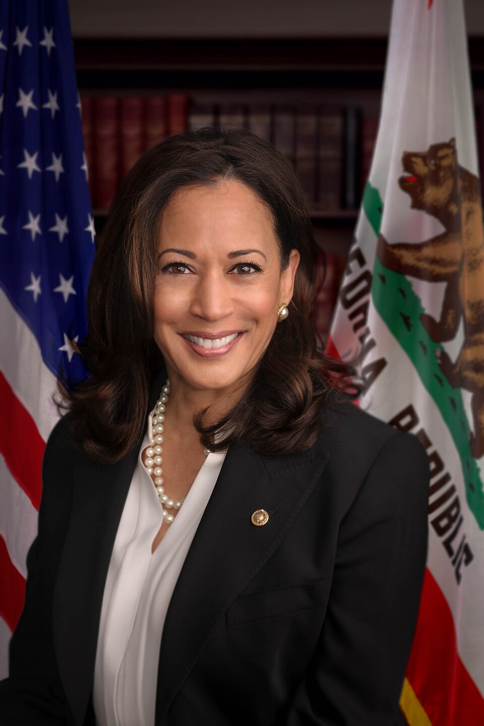 Kamala Harris in her official United States Senate portrait